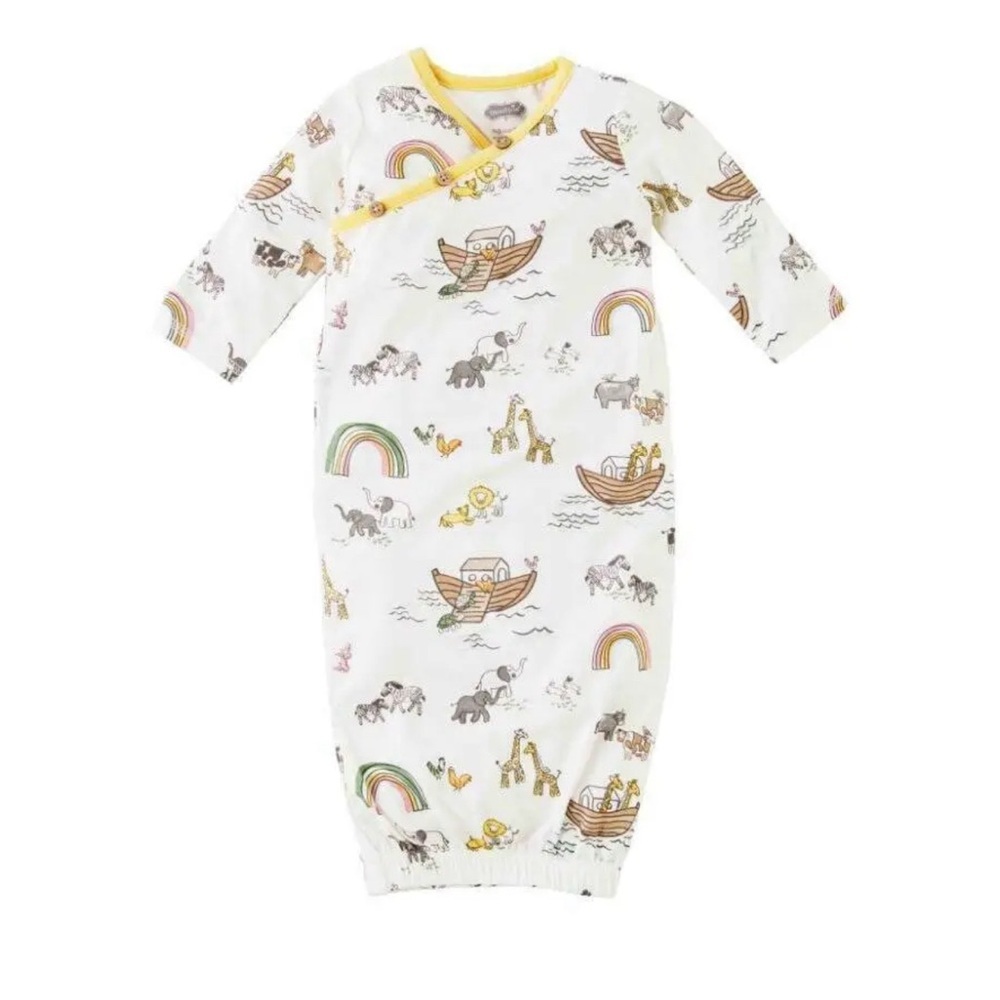 Mud Pie Noah’s Ark Nursery Gown 0-3 months